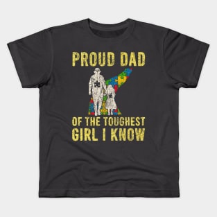 proud dad of the toughest girl Kids T-Shirt